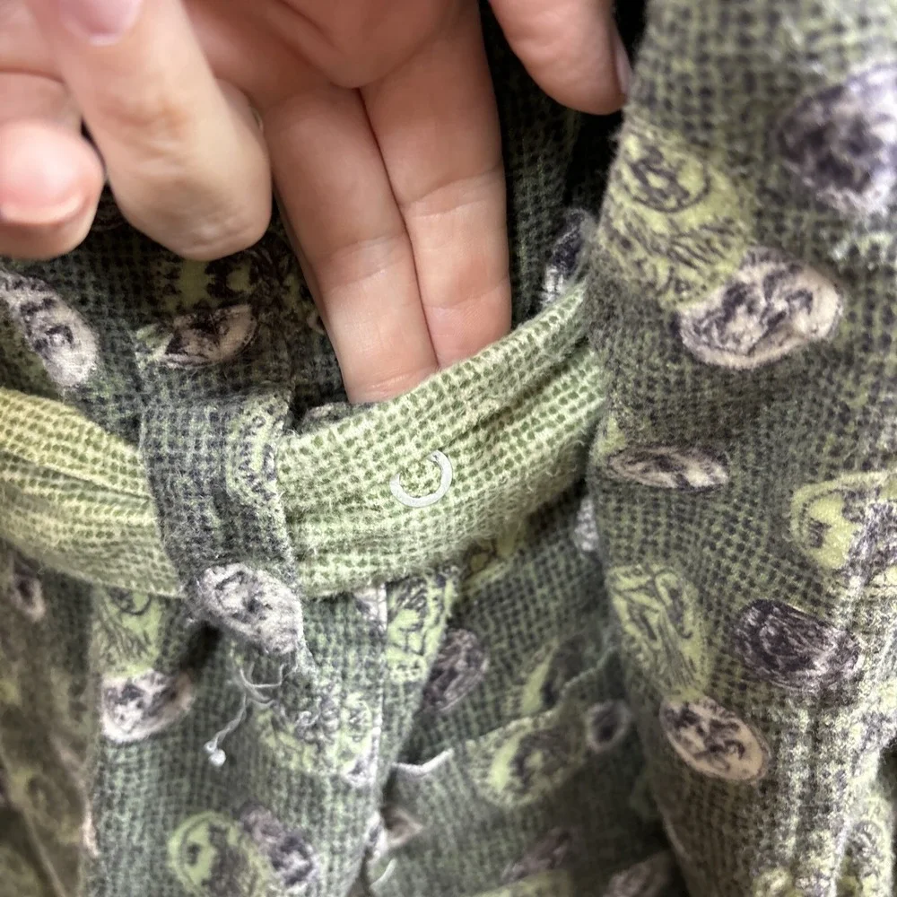 Pilgrim True Vintage 50s Blanket Robe Men L Flannel Sanforized Coins Green‎ Rare
